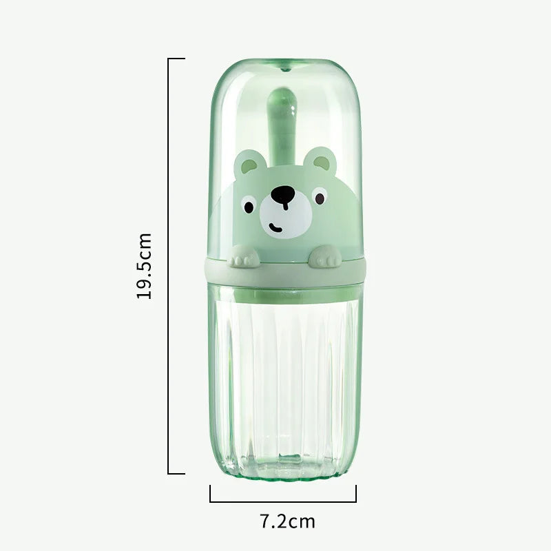 1pc Creative Bear-y Clean Portable Dental Set & Toiletry Case