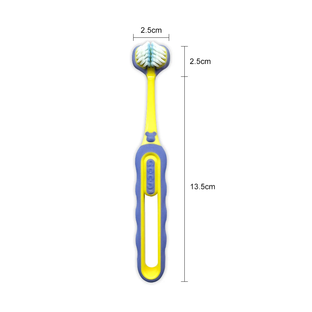 360° Sparkle Squad: Triple-Sided Toddler Toothbrush