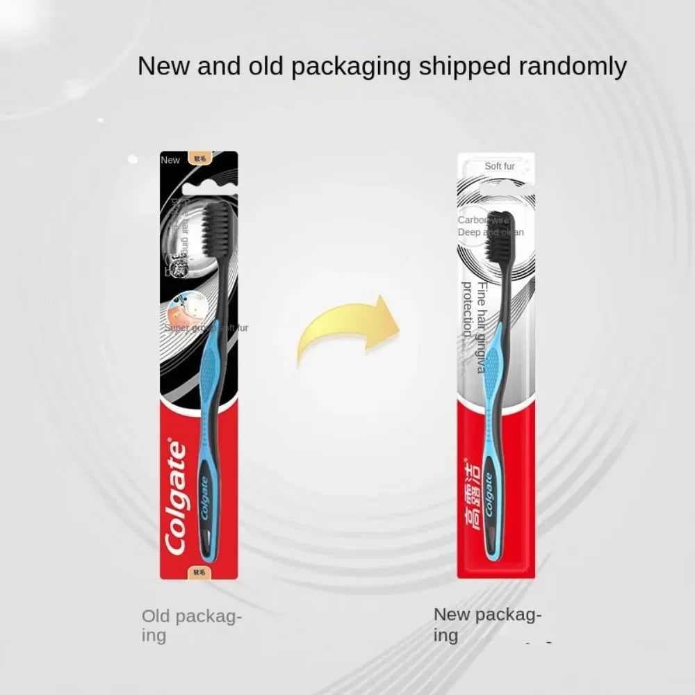 Soft hair charcoal gingival protection toothbrush with anti slip handle