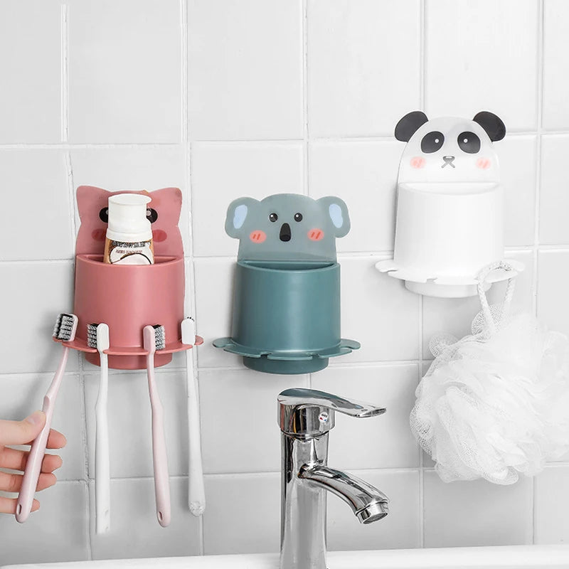 Wall-Buddy Animal Toothbrush & Paste Organizer
