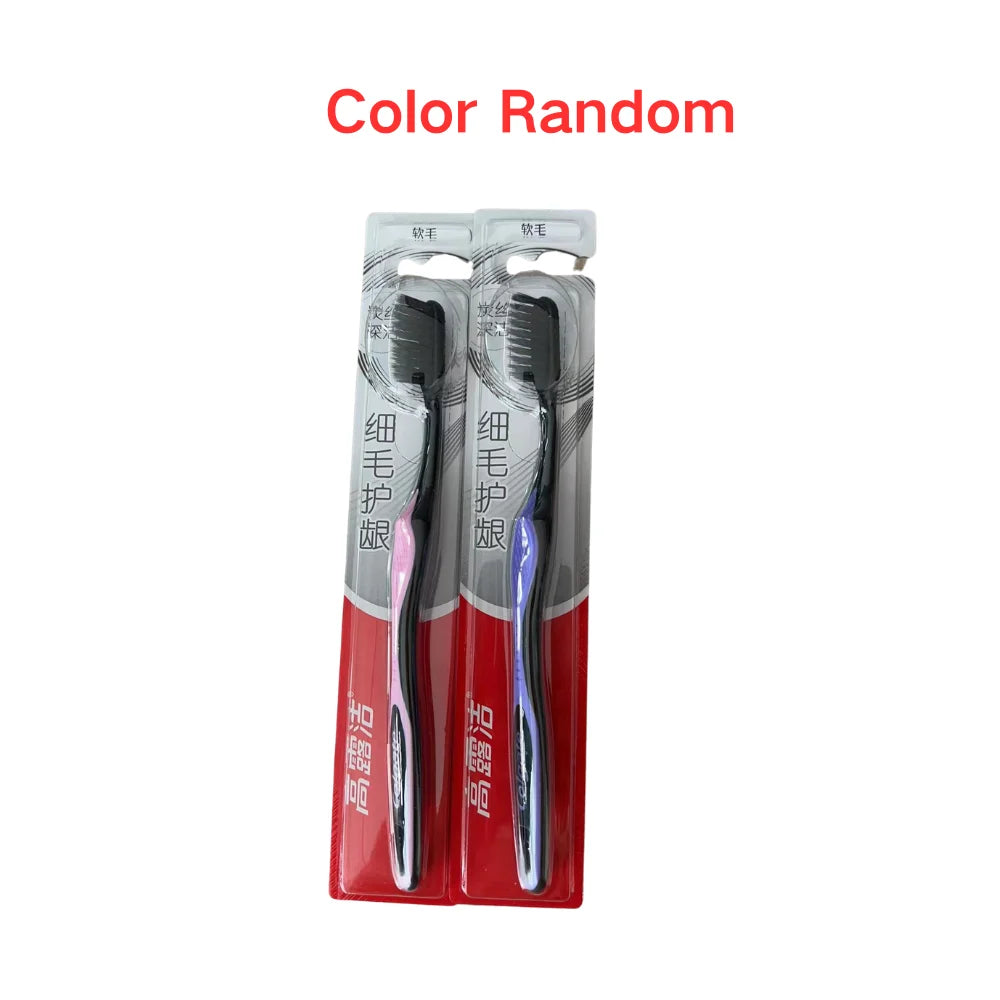 Soft hair charcoal gingival protection toothbrush with anti slip handle