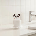 Panda-shaped egg holder on a white background
